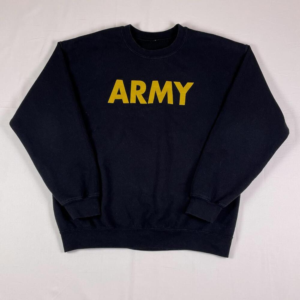 ARMY PT Crewneck Sweatshirt | Black and Gold Military Physical Training Pullover